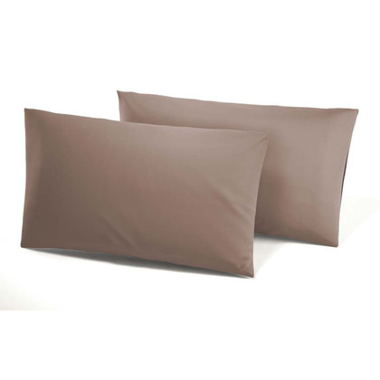 Irge (2 pezzi) Federe Cuscino Tinta Unita 52X82 cm Made in Italy