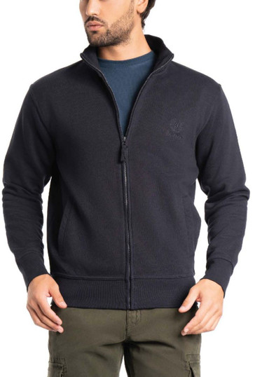 BeBoard Giacca felpa Uomo zip Invernale collo alto in cotone felpato 9030