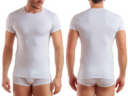 3 Maglie Girocollo Manica Corta Uomo in Cotone Elasticizzato Enrico Coveri ET1000