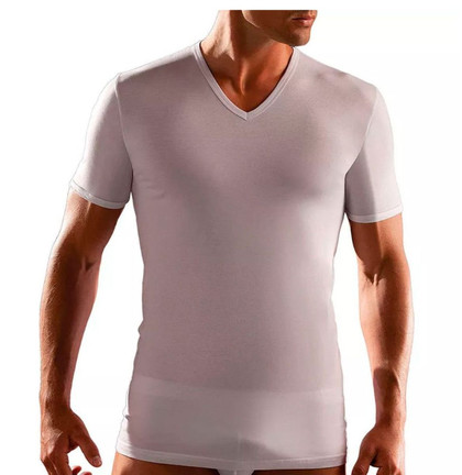 Maglia uomo scollo a v mezza manica caldo cotone Made in Italy OP01 SpeedyLine