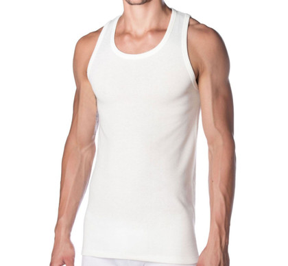 Speedy Line Canottiera uomo spalla larga lana e cotone Made in Italy OP34