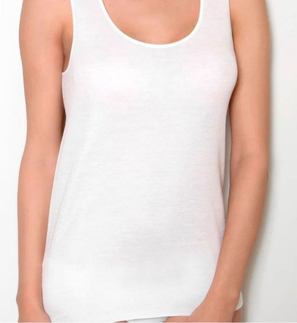 Canotta donna spalla larga lana e cotone Made in Italy OP18 Speedy Line