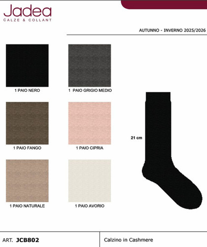 Jadea 6 Paia Calze Donna Corte Misto Cashmere JCB802