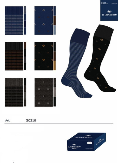 6 paia Calza Lunga Uomo in caldo cotone GC210 Il Granchio