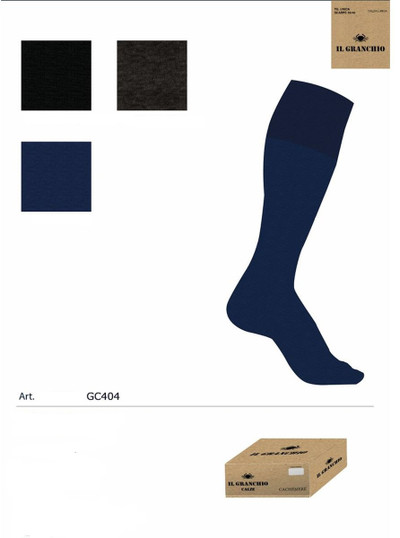 6 paia Calza Lunga Uomo in modal e cashmere GC404 Il Granchio