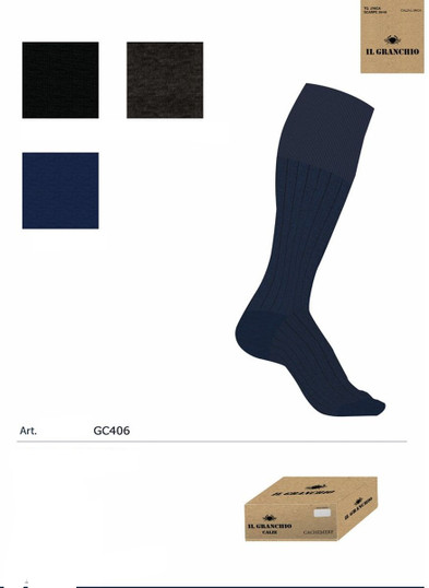 6 paia Calza Lunga Uomo in modal e cashmere GC406 Il Granchio
