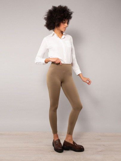 Leggings donna tecnico interno semplice, elasticizzato,vita doppiata LG13 SIèLEI