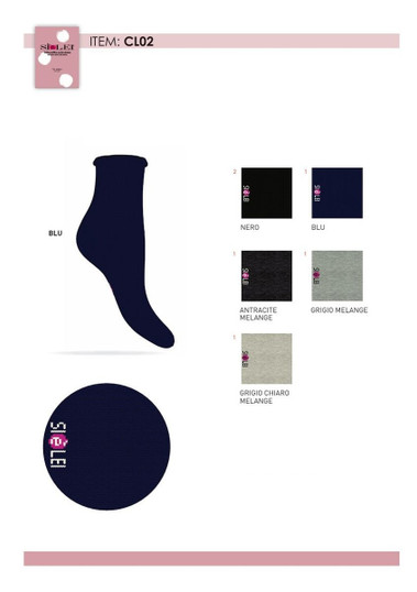 6 Paia Calza corta donna in caldo cotone CL02 SIèLEI