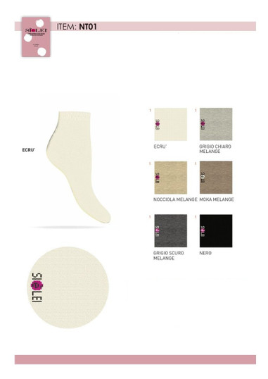 6 Paia Calza corta donna in caldo cotone NT01 SIèLEI