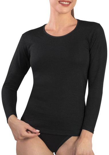 Maglia girocollo donna,tessuto tecnico termico elasticizzato MMDT793N MABRAT