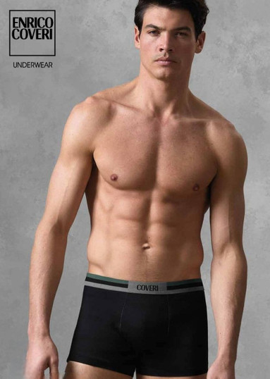 Enrico Coveri EB1312 Boxer Uomo Cotone Elasticizzato - 6 Pezzi