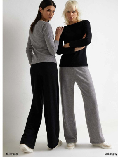 Pantalone morbido in maglia a coste 4873 JADEA