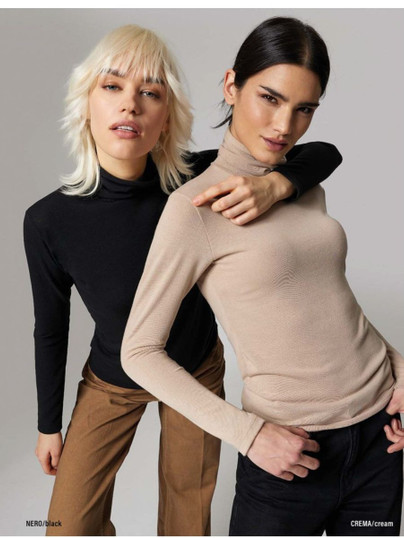 Dolcevita donna in maglina manica lunga tinta unita 4861 JADEA