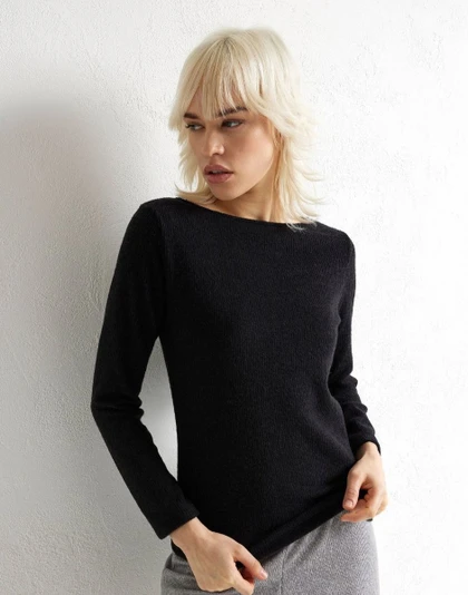 Jadea Maglia donna  manica lunga scollo a barca invernale 4865