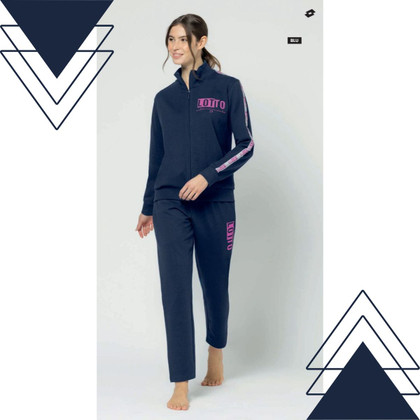 Tuta Donna Full Zip in Cotone Felpato LA6076 LOTTO