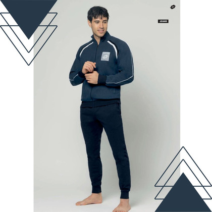 Tuta Uomo Full Zip in Cotone Felpato LA2038 LOTTO