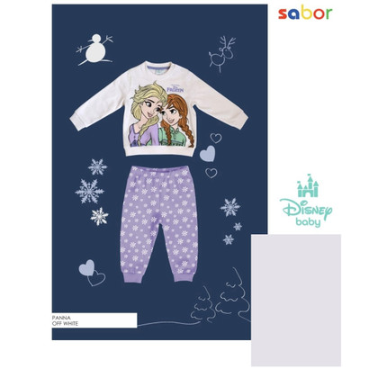 Pigiama neonata in cotone felpato DY32A8573 FROZEN SABOR