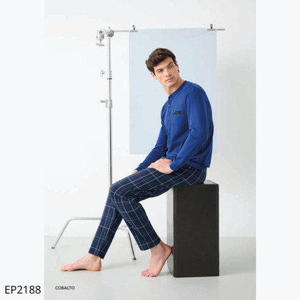 Pigiama da uomo invernale in caldo cotone EP2188 ENRICO COVERI