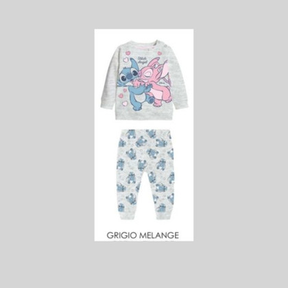 Pigiama neonata in cotone felpato DY32A8528 STITCH SABOR