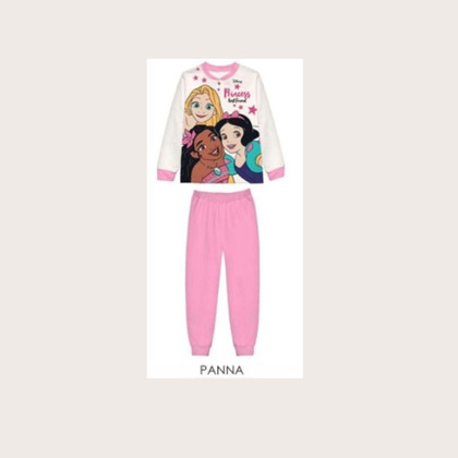Pigiama bambina in cotone felpato DY50A8307 PRINCESS SABOR