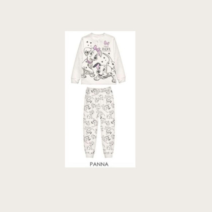 Pigiama bambina in cotone felpato DY50A3553 DALMATA SABOR