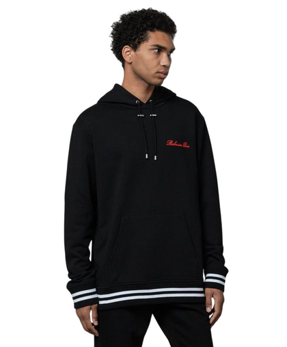 Felpa Uomo in cotone con cappuccio con stampa Balmain CH1JT047