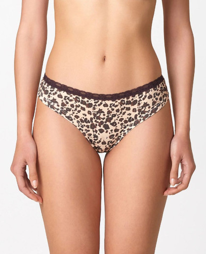 6 Pezzi Brasiliana Donna in cotone elasticizzato fantasia maculata 6547 JADEA