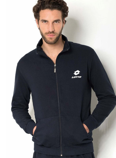 Felpa Giacca Uomo Full Zip Lotto LA1103 in Cotone Estivo