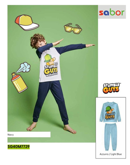 Pigiama bambino lungo in cotone estivo SG40M7729 STUMBLE