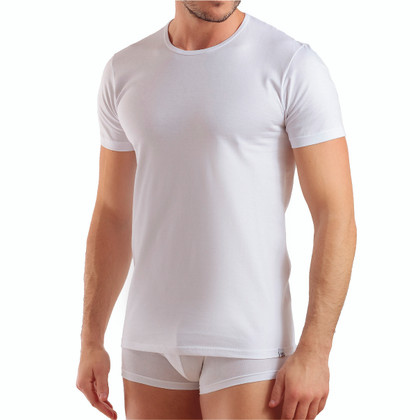 Enrico Coveri ET1010 T-Shirt Uomo Girocollo Mezza Manica Cotone - 3 Pz