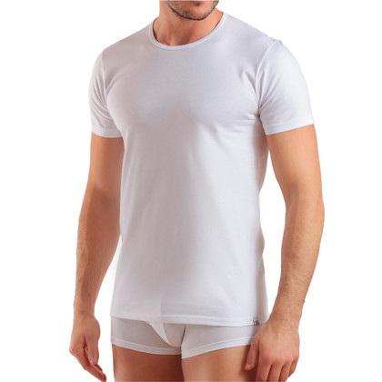 Enrico Coveri ET1010 T-Shirt Uomo Girocollo Mezza Manica Cotone - 3 Pz