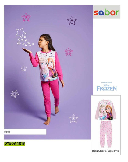 Pigiama bambina lungo in cotone estivo  DY50A4019 FROZEN