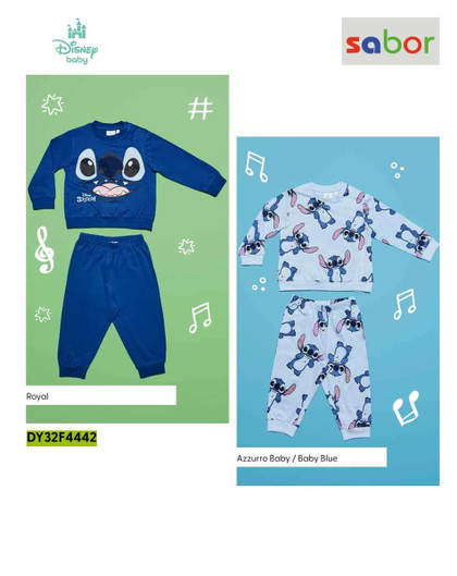 Pigiama neonato lungo in cotone estivo DY32F4442 STITCH