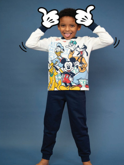 Pigiama Bambino Mickey Mouse Sabor DY40G7417 in Caldo Cotone Invernale