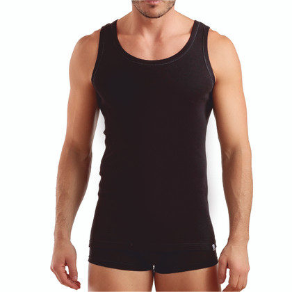 Enrico Coveri ET1202 Canottiera Uomo Spalla Larga Cotone Interlock - 3 Pz