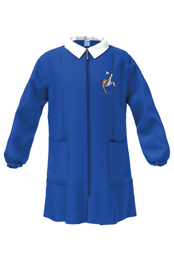 Siggi 33GR4398 Grembiule Scuola Elementare Bambino Blu Con Zip Frontale