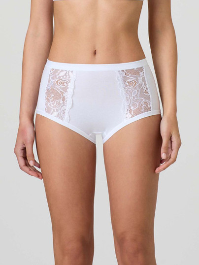 6 Slip Culotta Donna in Cotone Elasticizzato con inserti in Pizzo Jadea 534
