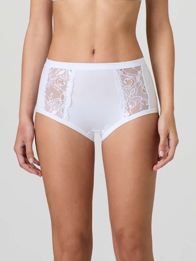 6 Slip Culotta Donna in Cotone Elasticizzato con inserti in Pizzo Jadea 534