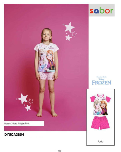 FROZEN Pigiama estivo corto bambina in cotone DY50A3854 SABOR