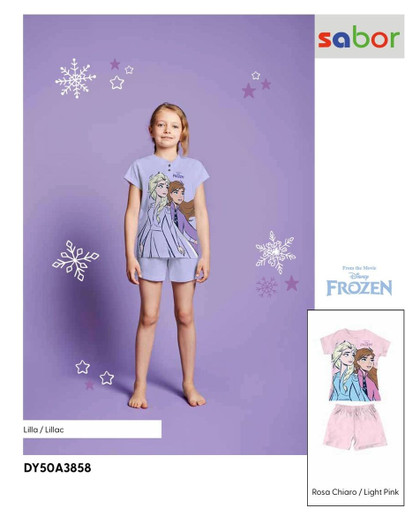 FROZEN Pigiama estivo corto bambina in cotone DY50A3858 SABOR