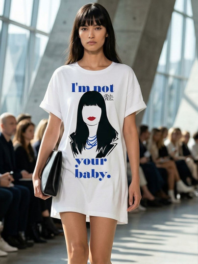 IL DIAVOLO VESTE PRADA Maxi maglia M/manica donna in cotone DYD0883 SABOR