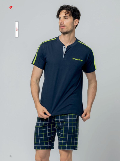 Lotto  Pigiama Uomo corto in cotone estivo mezza manica LP1239