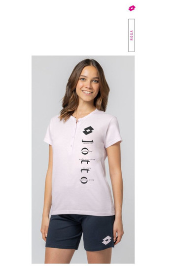 LOTTO Pigiama donna in cotone estivo mezza manica LP5242