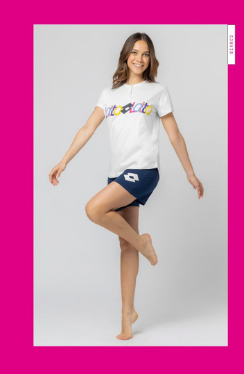 LOTTO Pigiama donna in cotone estivo mezza manica LP5246