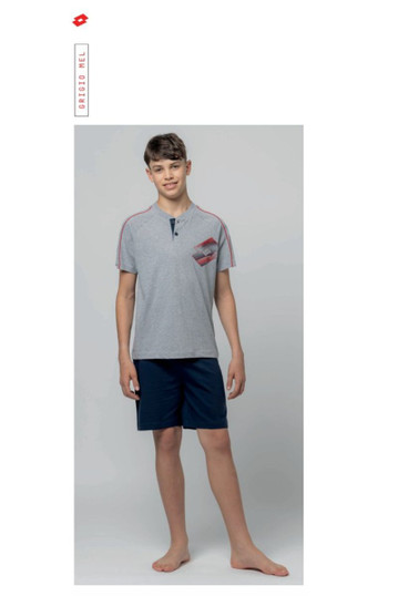 LOTTO Pigiama ragazzo corto in cotone mezza manica LP4228