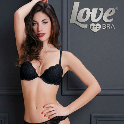 LOVE AND BRA Reggiseno push-up in pizzo con coppe graduate e ferretto MARGOT