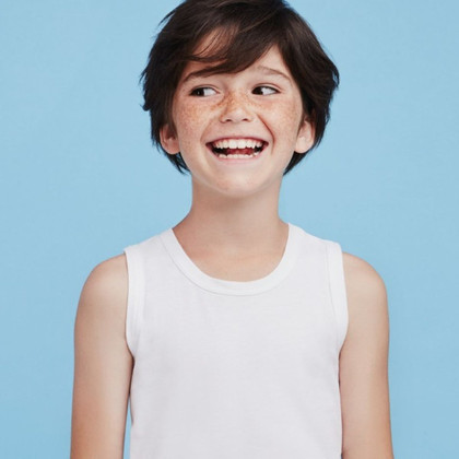 Set 3 Canottiere Bambino e Ragazzo Ellepi AI 8226 Spalla Larga in 100% Cotone