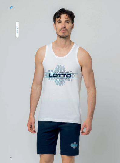 LOTTO Pigiama uomo in cotone estivo spalla larga LP1249