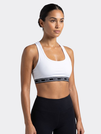 ICON Brassiere in cotone bielastico con elastico esterno logato IWU03