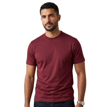 BORGO MARINARO Shirt uomo mezza manica girocollo in 100% cotone Made in Italy PARTENOPE